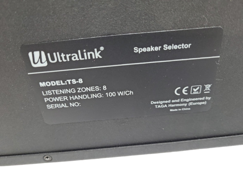 UltraLink TS8 Eight Zone Speaker Selector Box with Ohm Protection 8 P &