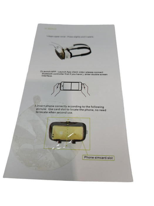 3D VR Glass with instruction Manual &