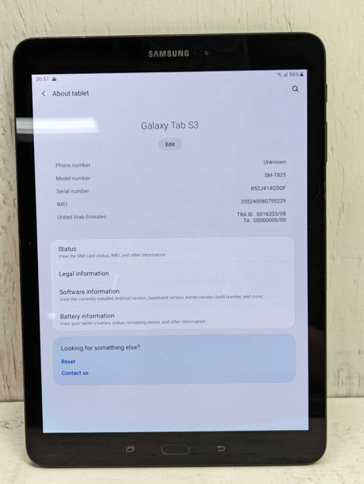 Samsung Galaxy Tab S3 SM-T825 32GB UNLOCKED WIFI+Cellular  -