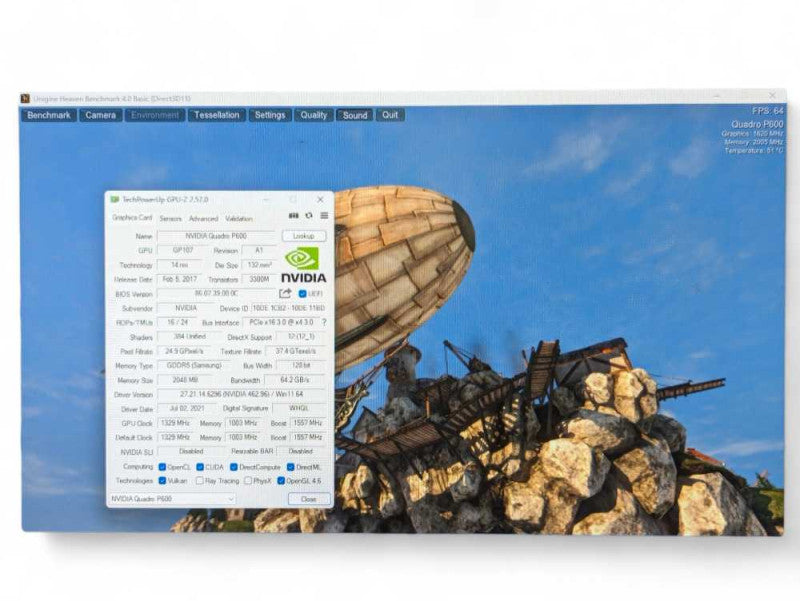NVIDA Quadro P600 2GB Graphics Card  -