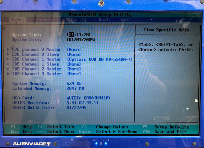 ALIENWARE (Pre-Dell Model) D9K/D900K NVIDIA 6800GPU 2GB RAM READ!