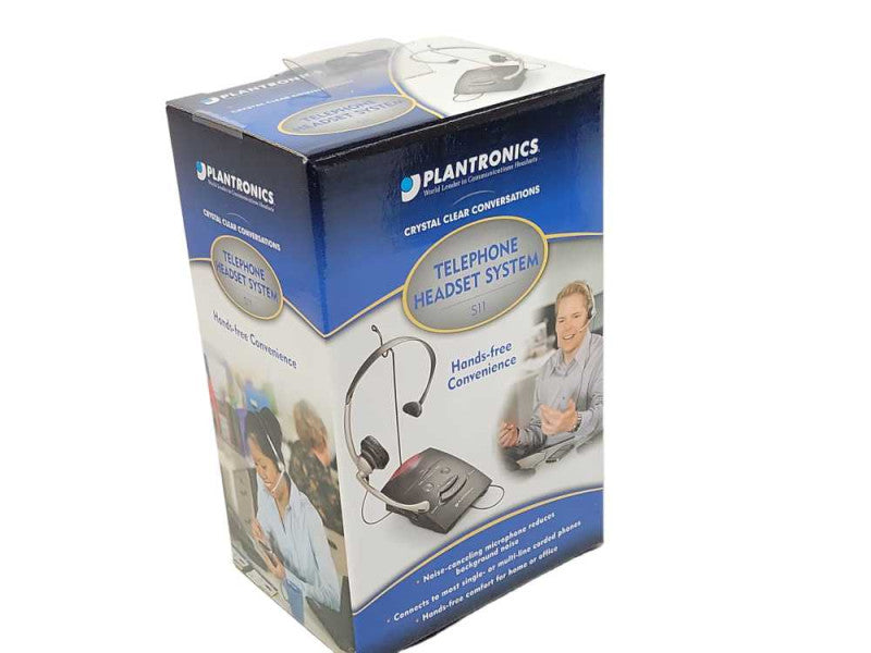 Plantronics phone headset system S11 Noise-cancelling microphone hands free Q_