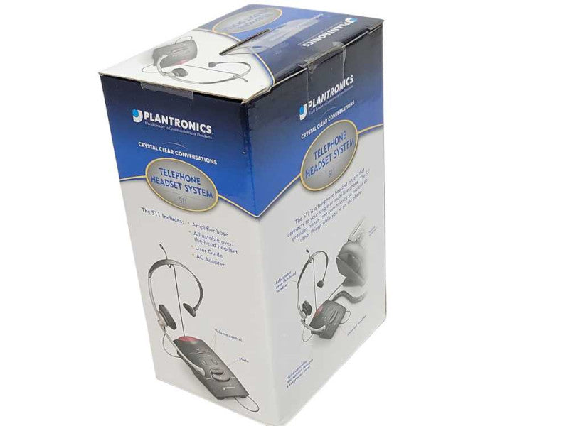 Plantronics phone headset system S11 Noise-cancelling microphone hands free Q_