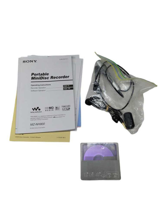 SONY MZ-NH900 minidisc Player Recorder NET MD With Sony Microphone & More %