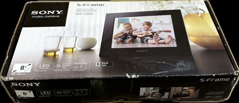 SONY S-Frame Digital Photo Frame DPF-C800 New In Box