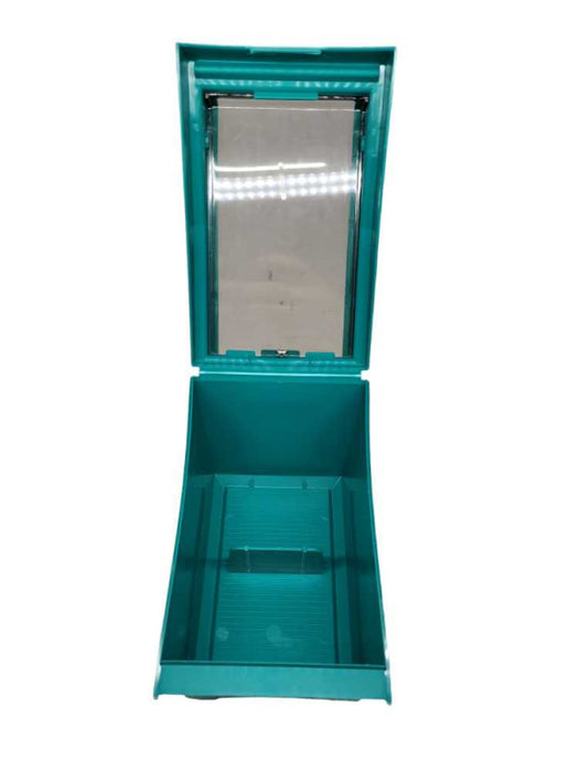 Vintage Fellowes Workstation 3.5\\" Teal Floppy Diskette Box Made in Canada Q%