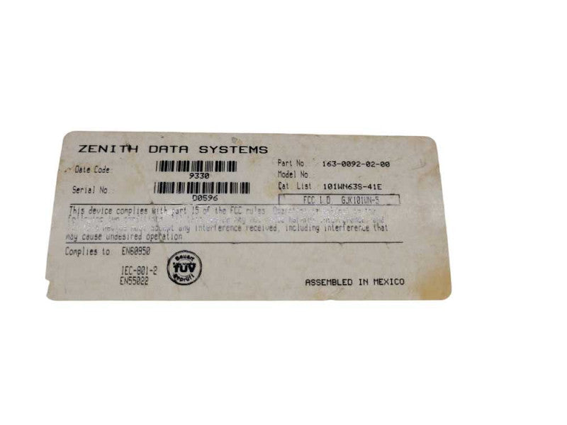 Vintage Zenith 163-0098-01-00 Data Systems Keyboard %