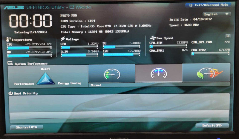 Custom/Asus Tower PC, Core I7-3820 3.6GHz, 16GB RAM, 550W PSU, No HDD/GPU SEE _