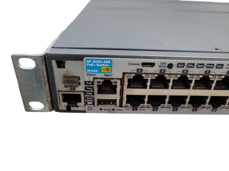 HP 2920-48G PoE+Port Gigabit Ethernet Managed Network Switch J9729A !