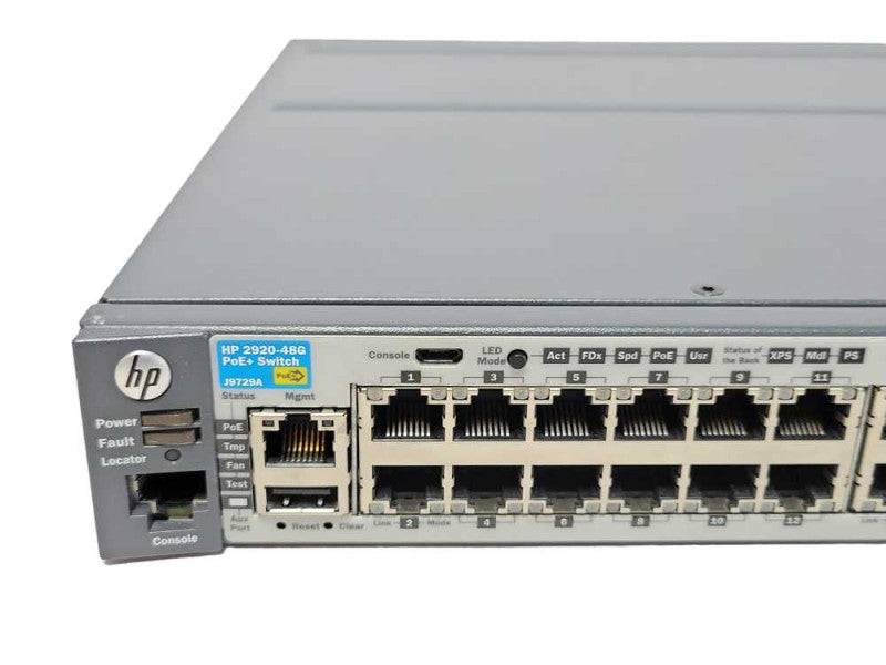 HP 2920-48G PoE+ 48-Port Gigabit Ethernet Managed Network Switch J9729A Q_