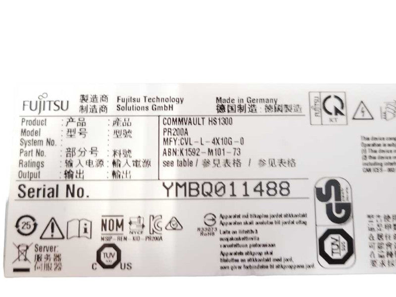 Fujitsu PR200A Server Chassis with 2x Xeon Silver 4108 CPUs, READ _