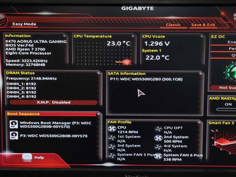 Custom Gigabyte Tower PC AMD Ryzen 7 2700 8C, 32GB DDR4, 500GB SSD 550W PSU _