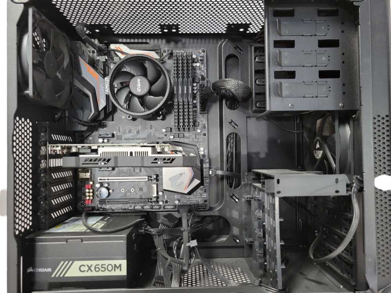Custom Gigabyte Tower PC AMD Ryzen 7 2700 8C, 32GB DDR4, 500GB SSD 550W PSU _