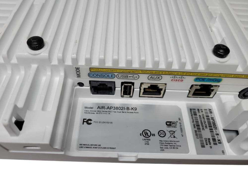 Cisco AIR-AP3802I-B-K9 Access Point Aironet 3802 802.11ac 2.4/5 GHz %