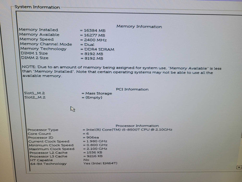 Dell OptiPlex 3060 - Core i5-8500T | 16GB RAM | 256GB NVMe %