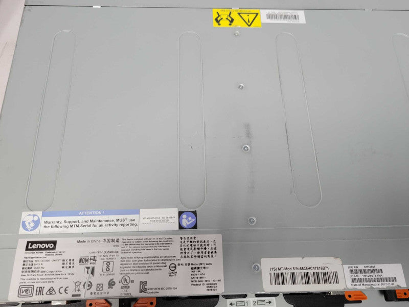 Lenovo Storage V3700 series storage 24x 2.5\\" Bays, 2x PSU, 2x 01LJ608 control _