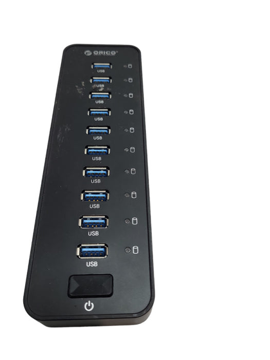 ORICO P10-U3-BK PIO SERIES IO 10 PORT USB HUB USB 3.0 w/ USB-B + POWER CABLES &