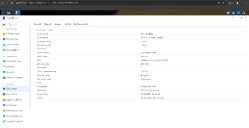 Synology DiskStation DS115J NAS Network Attached Storage w/ 1TB HDD