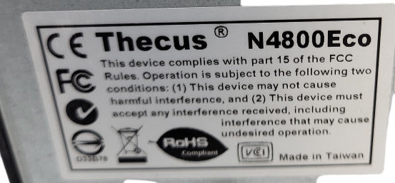Thecus N4800Eco High Value 4-Bay NAS with multimedia features &