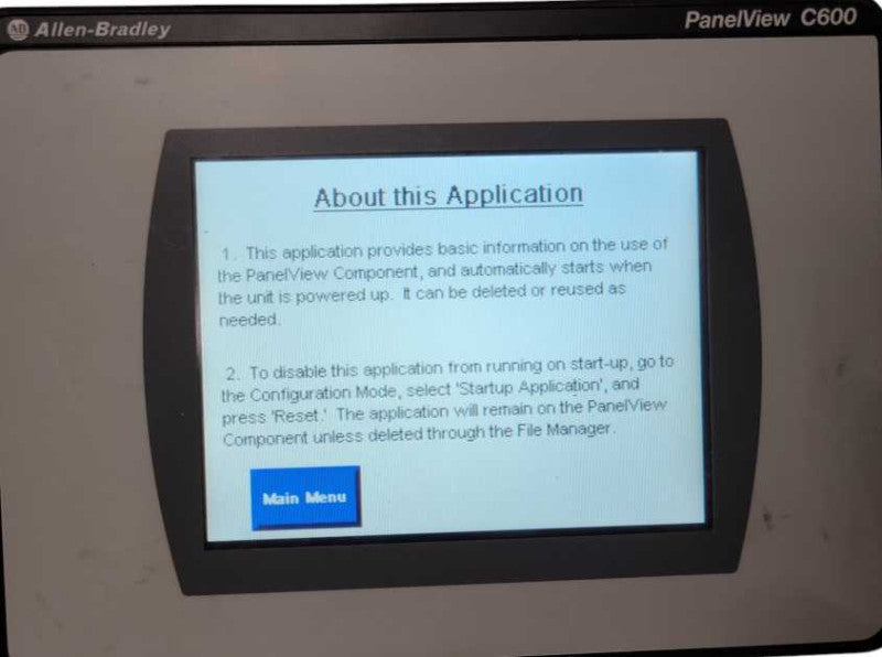 Allen-Bradley PanelView C600 Touch-Screen Display 2711-T6C, READ _