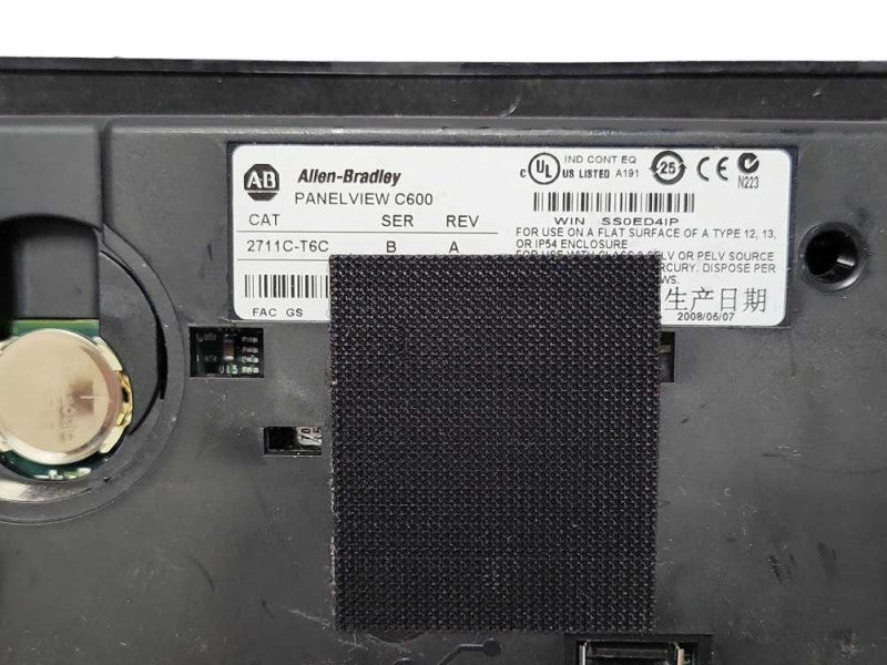 Allen-Bradley PanelView C600 Touch-Screen Display 2711-T6C, READ _