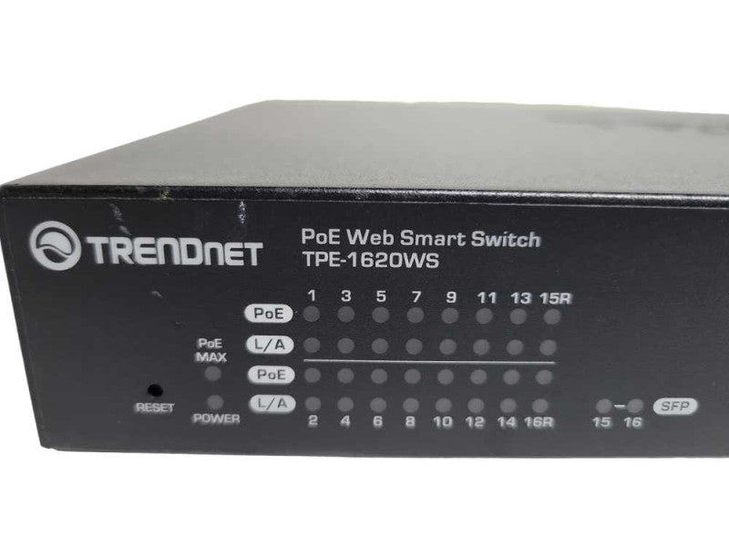 TrendNet TPE-1620WS 20-Port Gigabit Web Smart PoE+ Switch %