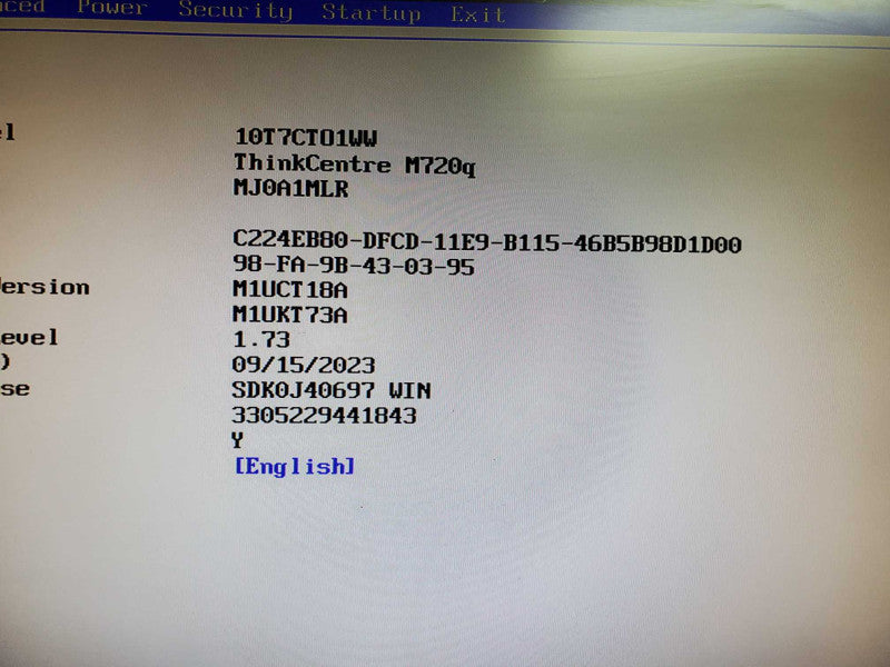 Lenovo ThinkCentre M720q USFF Desktop Pentium Gold G5400T 8GB RAM NO HDD @