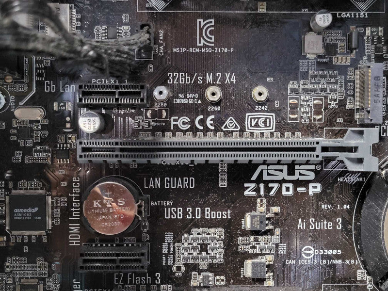 Custom/Asus Tower PC, Core I7-6700 3.4GHz, 16GB DDR4, No HDD, 350W PSU _