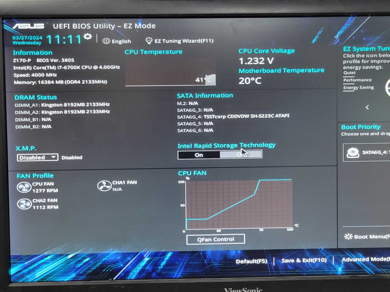 Custom/Asus Tower PC, Core I7-6700K 4.0GHz, 16GB DDR4, No HDD, 350W PSU _
