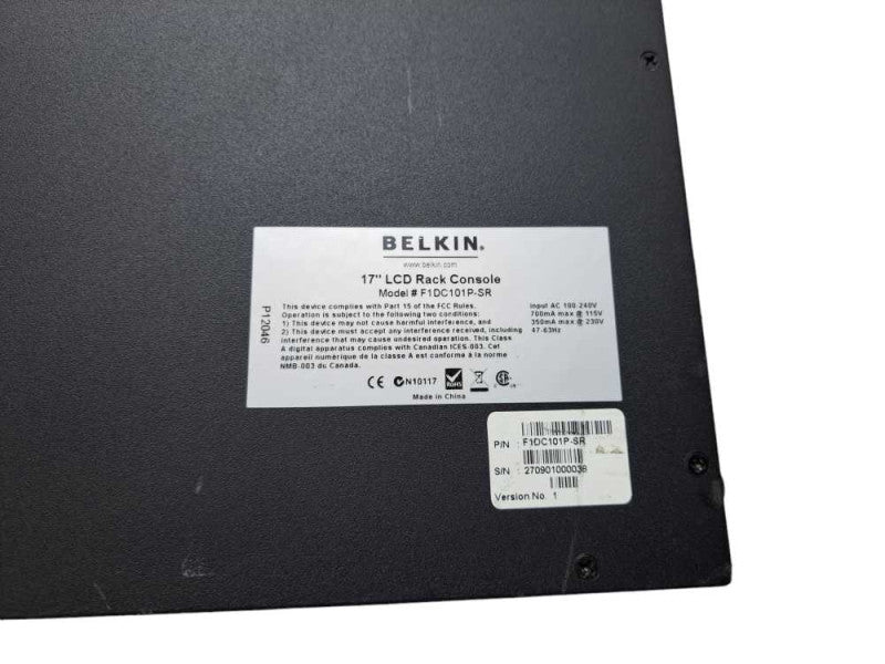 Belkin F1DC101P-SR 17\\" Inch Server Mounting LCD Rack Console
