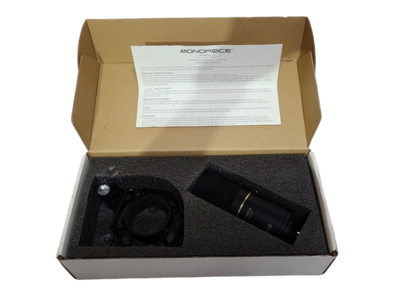 Monoprice Large Diaphragm Condenser Microphone, 600800, READ