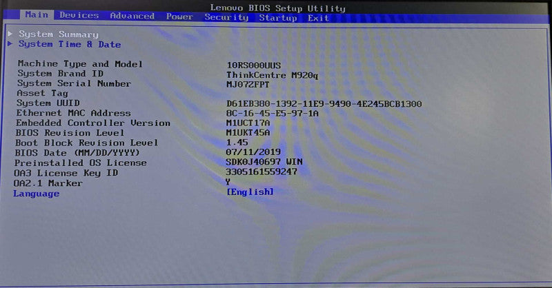 Lenovo M920q USFF | i7-8700T 2.4GHz 6-Core, 16GB DDR4, 512GB NVMe + 90W AC