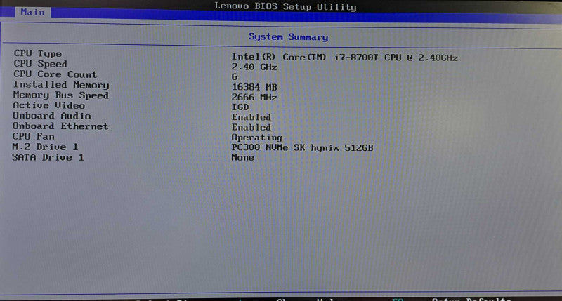 Lenovo M920q USFF | i7-8700T 2.4GHz 6-Core, 16GB DDR4, 512GB NVMe + 90W AC