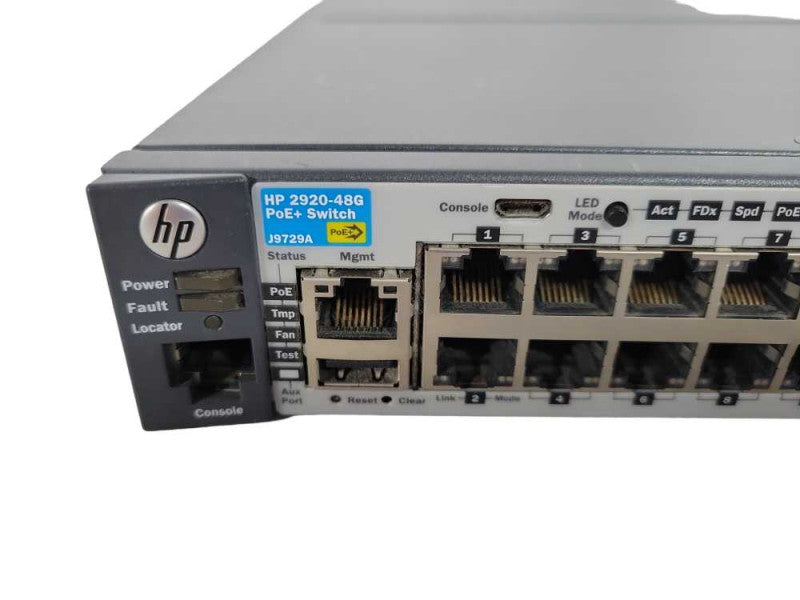 HP 2920-48G PoE+Port Gigabit Ethernet Managed Network Switch J9729A !
