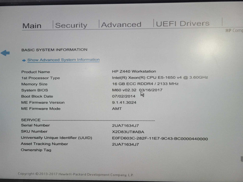 HP Z440 WorkStation | Xeon E5-1650 v4 @ 3.60GHz 16GB DDR4 Quadro K4200 !
