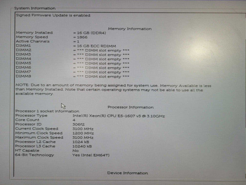 Dell Precision T5810 | Xeon E5-1607 v3 @ 3.10GHz 16GB DDR4 AMD GPU !