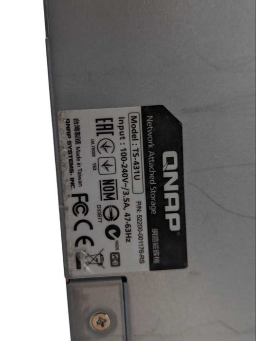 QNAP TS-431U, 4 bay 3.5 inch 1U NAS Please READ  Q-