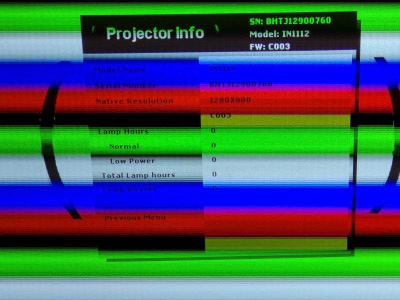 Infocus IN1112 DLP Projector W/Remote, Low Lamp Hour