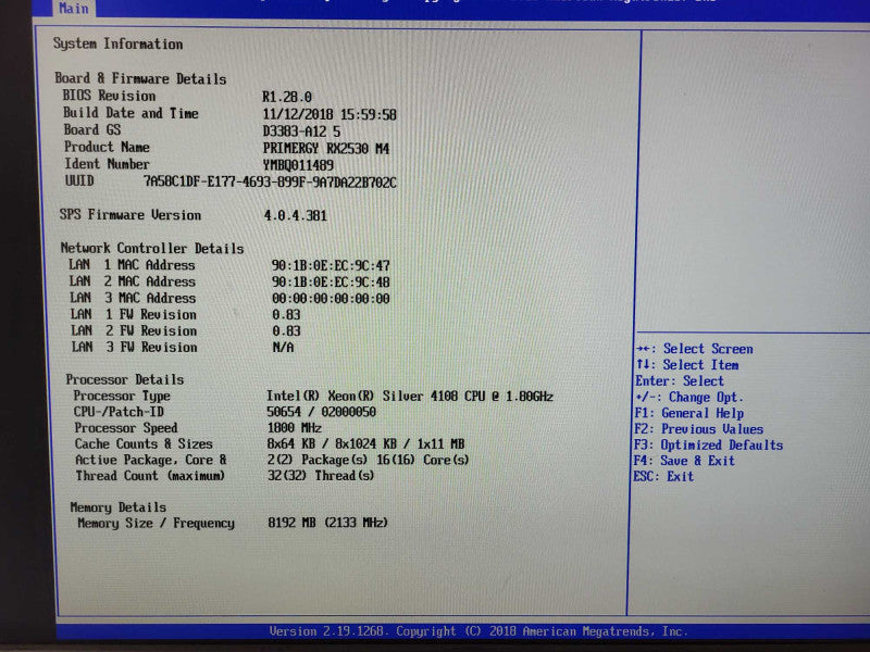 Fujitsu RX2530 M4 1U 4x 3.5\\" | 2x Xeon Silver 4108 1.8GHz 8C, 8GB DDR4 *READ $