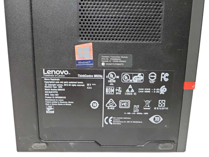 Lenovo ThinkCentre M920q - Core i7-8700T | 16GB RAM | 512GB NVMe | PWR ADPTR Q%