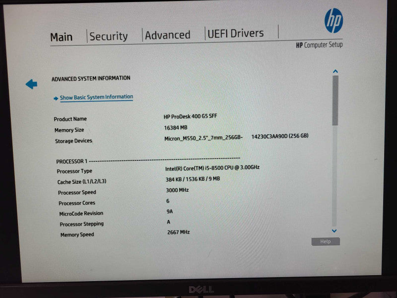HP ProDesk 400 G5 SFF, i5-8500 3.00GHz, 16GB DDR4, 256GB SSD Q$