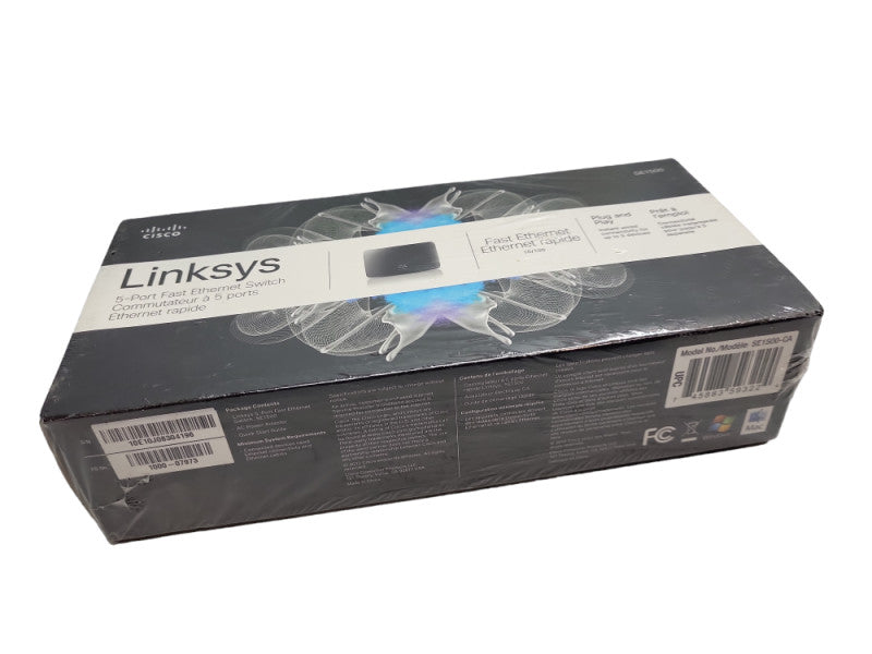 Cisco Linksys Ethernet Switch SE1500 5-Port Fast 10/100 &