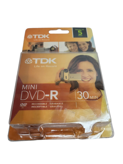 TDK DVD-R Mini Discs 1.4GB 30 Min 5-pack &