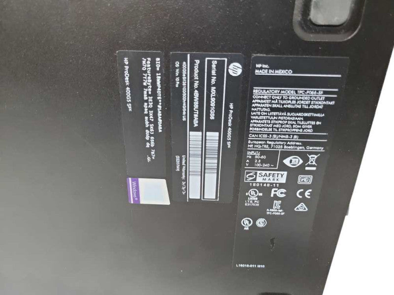 HP ProDesk 400 G5 - Core i3-8100 | 8GB RAM | 256GB NVMe Q%