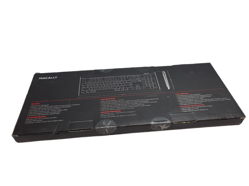 New Macally 104 Key full size USB Keyboard for MAC and PC upgraded version &