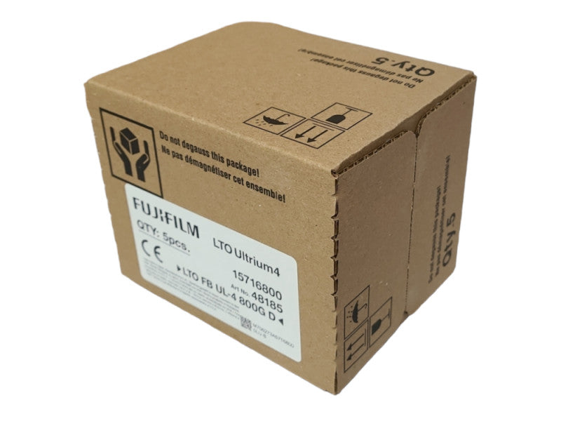 *NEW* 5-Pack Fujifilm LTO FB UL-4 800G D, LTO4 800GB Tape Data Cartridges Q