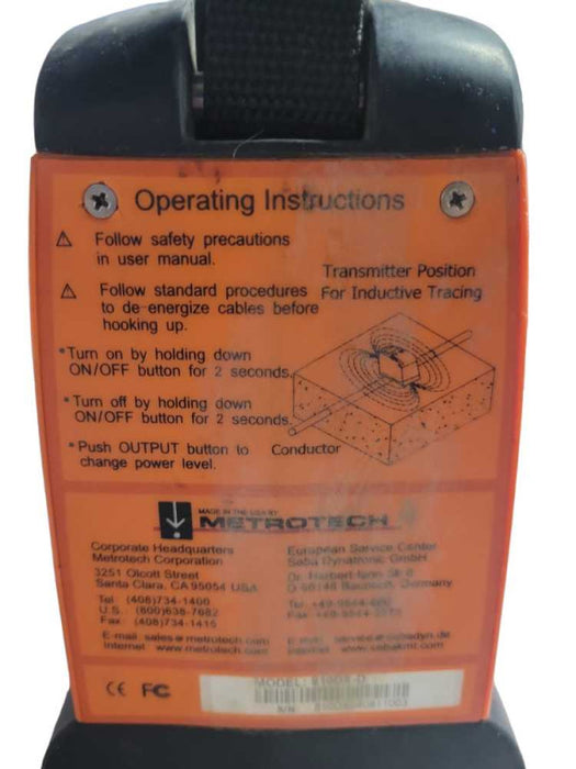 METROTECH 810DX LINE PIPE LOCATOR only, READ _