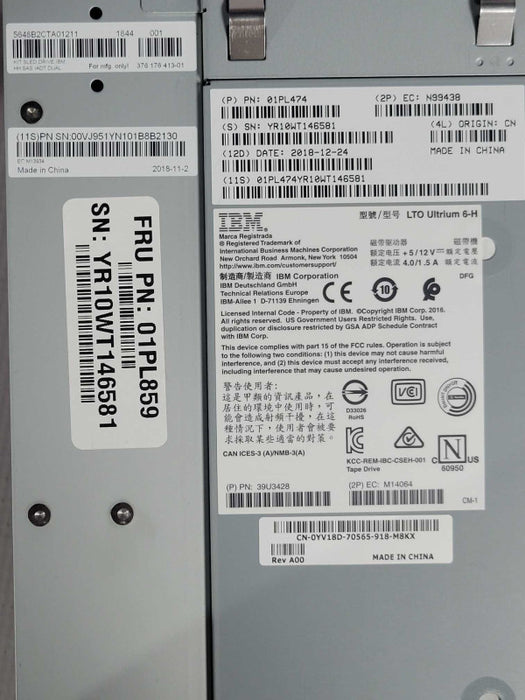 IBM LTO Ultrium 6-H 39U3428 SAS Internal Tape Drive _