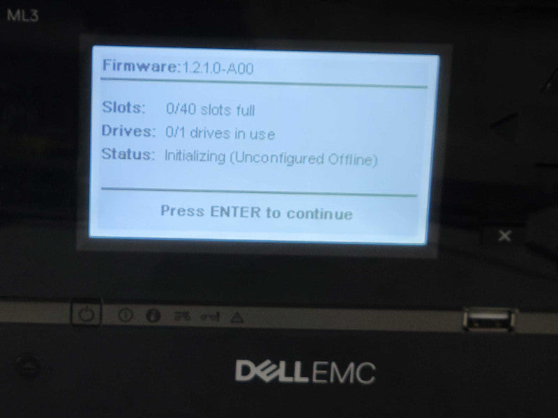 Dell EMC ML3 3-Bay Tape Drive Chassis, No Tape Drive, READ _
