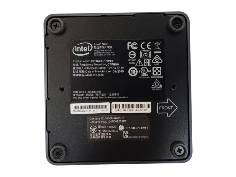 Intel NUC7i7BNB Mini PC, i7-7567U 3.5GHz, 8GB DDR4 RAM, 128GB Nvme, WiFi
